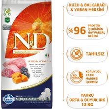 N&D Balkabaklı Kuzu Etli Tahılsız Yavru Köpek Maması 12 Kg Orta ve Büyük Irklar İçin Doğal Besin