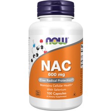 Now Foods Nac N-Acetyl Cysteine 600 Mg 100 Vegetarian Capsules