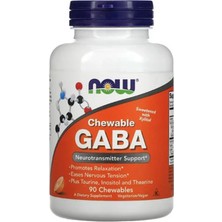 Now Foods Chewable Ga.ba+Taurine+Theanine+Inositol 700 Mg Natural Orange Flavor 90 Chewables