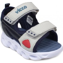 Vicco 332.P21Y188 Işıklı Erkek Çocuk Sandalet 30 Numara Microfiber Lacivert Phylon Malzemeden Üretildi