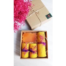 Esranın Dünyası Doğal Balmumu Mum ve Ballı Sabun Seti, Hediye Kutusunda