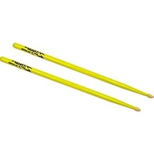 Esranın Dünyası Neon Sarı Renkli 5A Hickory Davul Çubukları, Acorn Tipi