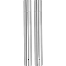 Nuvvo 2 Adet Izgara Çubuk Tutucu: Metal Şiş Tüpü Taşınabilir Barbekü Gereçleri Saklama Kutusu Metal Şiş Tutucu Açık Hava Izgara ve Restoran Kullanımı Için 16X2 Inç