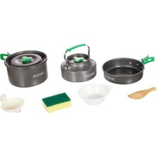 Nuvvo Orcamp 3'lü Tencere Seti, Dayanıklı Kamp Ekipmanları, Kamp Aksesuarları, Açık Hava Sporları, Doğa Sporları, Yürüyüş, Sırt Çantasıyla Seyahat, Kamp Mutfağı, Kamp Malzemeleri