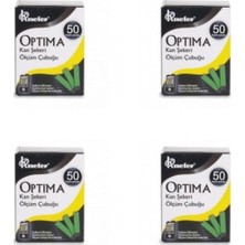 Optima Kan Şeker Ölçüm Çubuğu 200 Adet Büyük Okunabilir Ekran ile Hızlı Sonuç Sağlayan