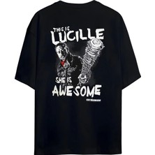 Von Labas The Walkıng Dead Tasarımlı Yüksek Baskı Kaliteli Unısex Yeni Sezon Oversıze Pamuklu T-Shırt