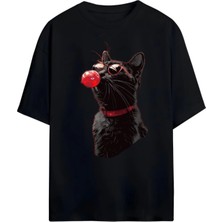 Von Labas Gum Cat Unısex Oversıze Pamuklu Penye Tshırt