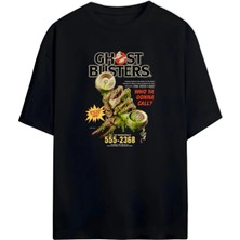 Von Labas Ghostbusters Hayalet Avcıları Tasarımlı Unisex %100 Pamuklu Oversize Tişört