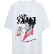 Von Labas Al Pacıno Scarface-Tony Montana Unısex Oversıze Pamuklu Penye Tshırt