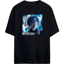 Von Labas Wednesday -Addams-Tyler Tasarımlı Yüksek Baskı Kaliteli Unısex Yeni Sezon Oversıze Pamuklu  T-Shırt