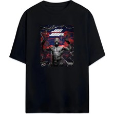 Von Labas Jon Jones Ufc Baskılı Oversize T-Shirt