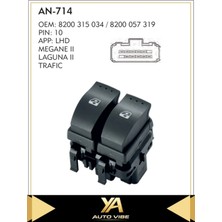 Universal Opel/ Megan 2 Cam Düğmesi Cam Anahtar Vıvaro Megane Iı Otantik-Laguna Iı-Traf Sol Çiftli Siyah
