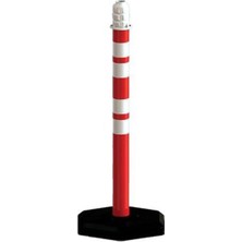 Kardelen İş Elbiseleri UT6003 Dubalı Uyarı Dikmesi 60X1200 Mm, Mıcır Tabanlı, Reflektif, Trafik Güvenlik Bariyeri