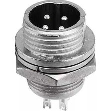 Powermaster PM-18660 4 Pinli 12MM Erkek Mayk Fiş (M12 - GX12)