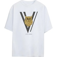 Von Labas Specıal Gold Owl Unısex Oversıze T-Shırt