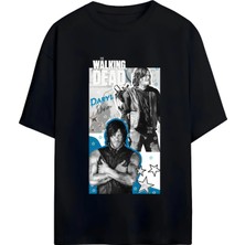 Von Labas The Walkıng Dead Tasarımlı Yüksek Baskı Kaliteli Unısex Yeni Sezon Oversıze Pamuklu  T-Shırt