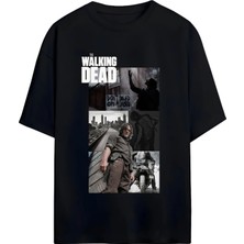 Von Labas The Walkıng Dead Tasarımlı Yüksek Baskı Kaliteli Unısex Yeni Sezon Oversıze Pamuklu  T-Shırt