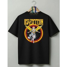 Von Labas LED Zeppelin Tasarımlı Unisex %100 Pamuklu Premium Tişört