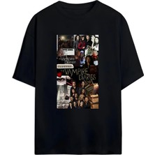 Von Labas The Vampıre Dıarıes (Vampir Günlükleri) Tasarımlı Unısex Oversıze Pamuklu T-Shırt