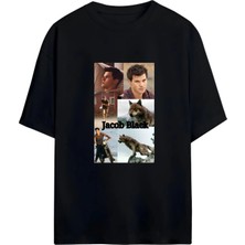 Von Labas Alacakaranlık Efsanesi Eclipse Jacob Black Baskılı Unisex Pamuklu Tişör