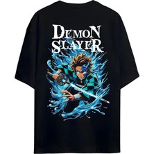 Von Labas Demon Slayer Hayranlarına Özel Tasarımlı Unısex Oversıze Pamuklu Tshırt
