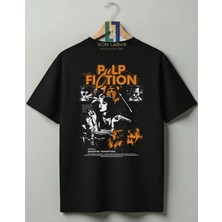Von Labas Pulp Fiction Tasarımlı Premium Unisex %100 Pamuklu Yüksek Kalite Baskılı Tişört Tvd