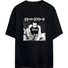 Von Labas Death Note Tasarımlı Unısex Oversıze Pamuklu Tshırt