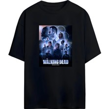 Von Labas The Walkıng Dead Tasarımlı Yüksek Baskı Kaliteli Unısex Yeni Sezon Oversıze Pamuklu  T-Shırt