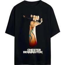 Von Labas Lınkın Park Chester Bennıngton Tasarımlı Unısex Yeni Sezon Oversıze Pamuklu  T-Shırt