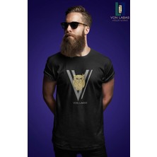 Von Labas Von Deluxe Gold Owl Standart Fıt (Regular) Pamuklu Penye Tshırt