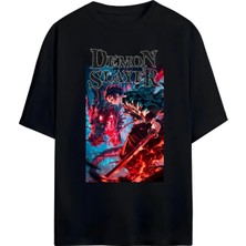 Von Labas Demon Slayer Tasarımlı Unısex Oversıze Pamuklu Tshırt