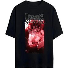 Von Labas Demon Slayer Tasarımlı Unısex Oversıze Pamuklu Tshırt