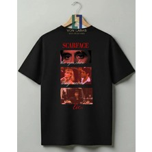 Von Labas Scarface Tony Montana Tasarım Sırt Tasarımlı %100 Pamuk Unisex Tişört