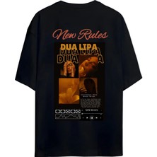 Von Labas Dua Lıpa New Rules Sırt ve Göğüs Tasarımlı Unısex Tshırt