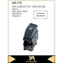 Universal Renault Master Cam Düğmesi Cam Anahtar Movano Master-Trafıc Sol Iç Sağ Vıvaro Sağ Kahverengi