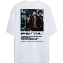 Von Labas Supernatural Cover Unısex Oversıze T-Shırt (Sırt ve Göğüs Tasarımlı)