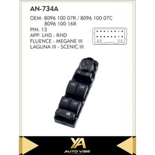 Universal Fluence Cam Düğmesi Cam Anahtar Renault Fluence Megane Iıı Laguna Iıı Sol Dörtlü Teksoket 13PİN