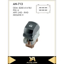 Universal Megane 2 Cam Düğmesi Cam Anahtar Renault Megane Iı Otantik Sağ Ön 6pin