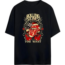 Von Labas The Rollıng Stones Baskılı Oversıze Unısex T-Shırt