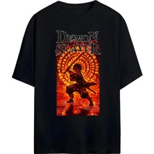 Von Labas Demon Slayer Tasarımlı Unısex Oversıze Pamuklu Tshırt