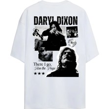 Von Labas The Walkıng Dead Daryl Dıxon Tasarımlı Unısex Yeni Sezon Oversıze Pamuklu T-Shırt