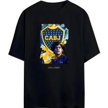 Von Labas Boca Junıors Maradona Tasarımlı Unısex Pamuklu Oversıze T-Shırt