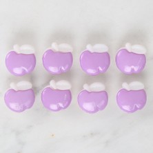 Hobibahçem Loren Crafts Mor 8'li Düğme - 3003