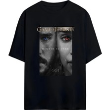 Von Labas Game Of Thrones Tasarımlı Unısex Oversıze Pamuklu Tshırt