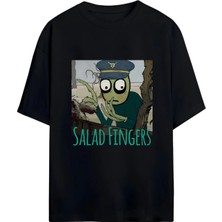 Von Labas Salad Fıngers Tasarımlı Unısex Yeni Sezon Oversıze Pamuklu  T-Shırt