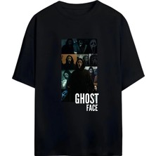 Von Labas Ghost Face Tasarımlı Unısex Yeni Sezon Oversıze Pamuklu  T-Shırt