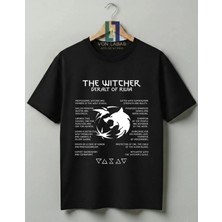 Von Labas The Witcher Tasarımlı Premium Baskılı Tişört - Özel Tasarım %100 Pamuklu T-Shirt