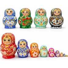 Livenda 10'lu Ahşap Matruşka Seti ALK5380