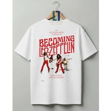 Von Labas LED Zeppelin Tasarımlı Unisex %100 Pamuklu Premium Tişört