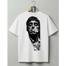 Von Labas Scarface Tony Montana Tasarım Sırt Tasarımlı %100 Pamuk Unisex Tişört